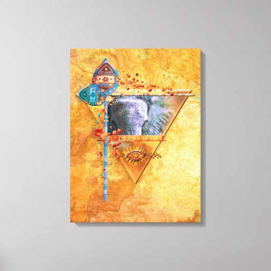 アフリカゾウ「強大なる部族」 キャンバスプリント (正面)