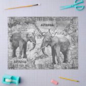 アフリカゾウ 薄葉紙 (クラフト)