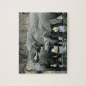 アフリカゾウ(Loxodonta africana)、飲む ジグソーパズル (縦)