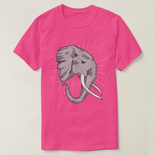 アフリカゾウ Tシャツ (デザイン正面)