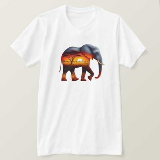 アフリカゾウTシャツ Tシャツ (デザイン正面)