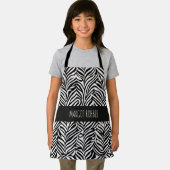 アフリカダマスクの微妙な白黒パターン エプロン (インサイチュ)