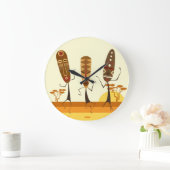 アフリカダンサー ラージ壁時計 (ホーム)