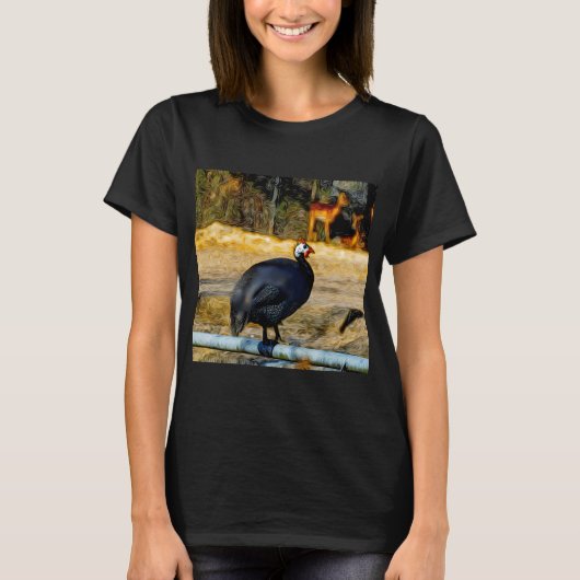 アフリカチキン galinha-d'angola または pintada-da-gui tシャツ (正面)