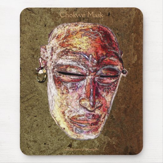 アフリカチョクウェトバルマスクアートマウスパッド マウスパッド (正面)