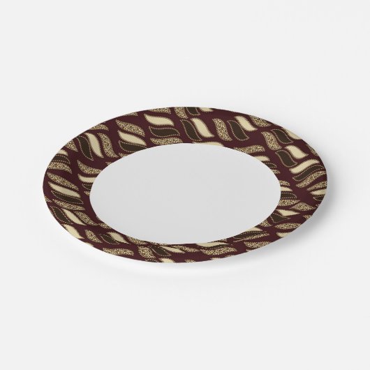 アフリカチーターの皮膚模様2 ペーパープレート (アングル)