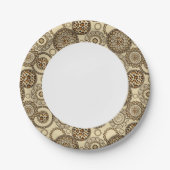 アフリカチーターの皮膚模様3 ペーパープレート (正面)