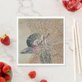 アフリカツル鳥モノグラムパーティー スタンダードランチョンナプキン (インサイチュ)