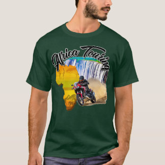 アフリカツーリングツインバイク自然オフロードバイク Tシャツ