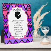 アフリカテーマ箴言31女 フォトプラーク (側面)