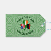 アフリカディアスポラアイリッシュアメリカンシャムロックパーソナル ギフトタグ (正面(横))