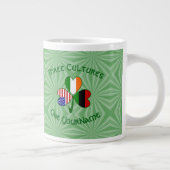 アフリカディアスポラアイリッシュアメリカンシャムロックパーソナル ジャンボコーヒーマグカップ (右)