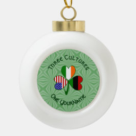 アフリカディアスポラアイリッシュアメリカンシャムロックパーソナル セラミックボールオーナメント