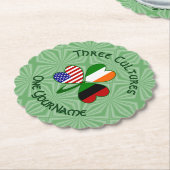 アフリカディアスポラアイリッシュアメリカンシャムロックパーソナル ペーパーコースター (アングル)