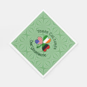 アフリカディアスポラアイリッシュアメリカンシャムロック スタンダードランチョンナプキン (角)