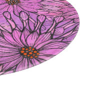 アフリカデイジーケープデイジーピンクの花フローラアート カッティングボード (角)