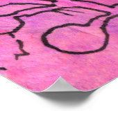 アフリカデイジーケープデイジーピンクの花フローラアート ポスター (角)