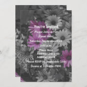 アフリカデイジーフローラパーティー 招待状 (正面/裏面)