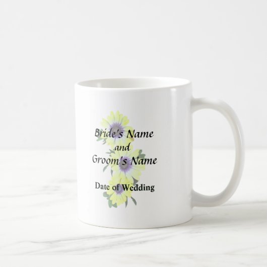 アフリカデイジーレモン結婚交響曲製品 コーヒーマグカップ (右)