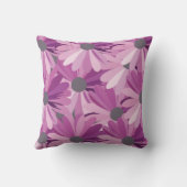 アフリカデイジー紫色の花 クッション (裏面)