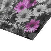 アフリカデイジー花の部分色パーソナライズされた カッティングボード (角)