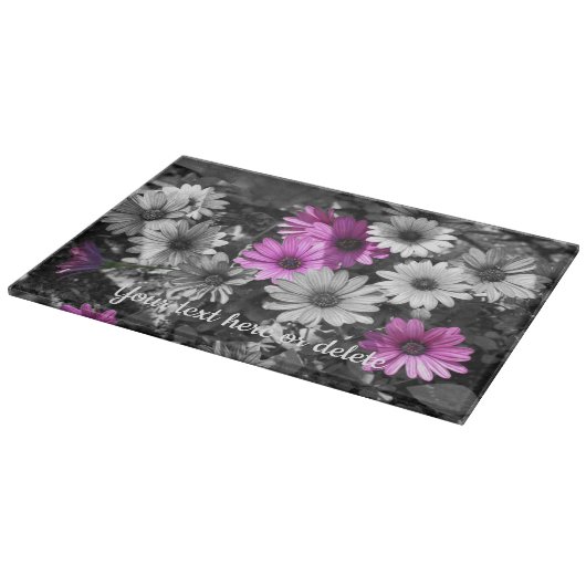 アフリカデイジー花の部分色パーソナライズされた カッティングボード (角)