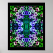 アフリカデイジー花カラフル抽象芸術 ポスター (正面)