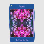 アフリカデイジー花抽象芸術着色パーソナライズされた ゴルフタオル (正面)