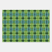 アフリカデイジー花抽象芸術 ラッピングペーパーシート (正面3)