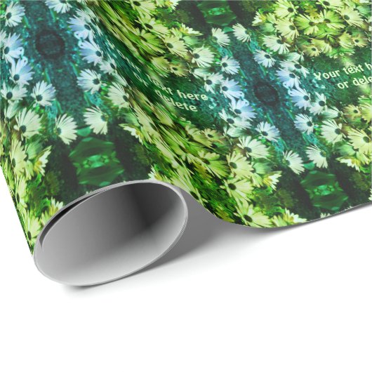 アフリカデイジー花抽象芸術 ラッピングペーパー (ロールコーナー)