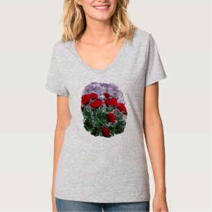 アフリカデイジー赤(壁水色) Tシャツ