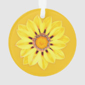 アフリカデイジー/ガザニア – マスタード金ゴールド オーナメント (裏面)