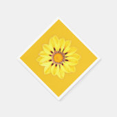 アフリカデイジー/ガザニア – マスタード金ゴールド スタンダードカクテルナプキン (角)