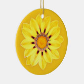 アフリカデイジー/ガザニア – マスタード金ゴールド セラミックオーナメント (右)