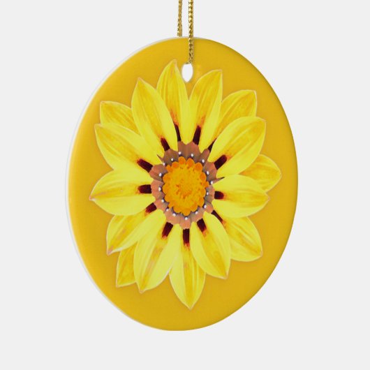 アフリカデイジー/ガザニア – マスタード金ゴールド セラミックオーナメント (右)