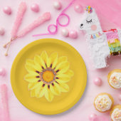 アフリカデイジー/ガザニア – マスタード金ゴールド ペーパープレート (パーティー)