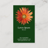 アフリカデイジー – ダークグリーン 名刺 (裏面)