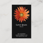 アフリカデイジー – 黒 名刺 (裏面)