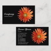 アフリカデイジー – 黒 名刺 (正面/裏面)
