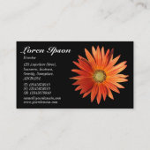 アフリカデイジー – 黒 名刺 (裏面)