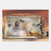 アフリカデザインスエードリストレット ラッピングペーパーシート (正面2)