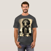 アフリカデザインチャコールヘザーTシャツ Tシャツ (正面フル)