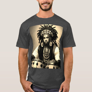 アフリカデザインチャコールヘザーTシャツ Tシャツ