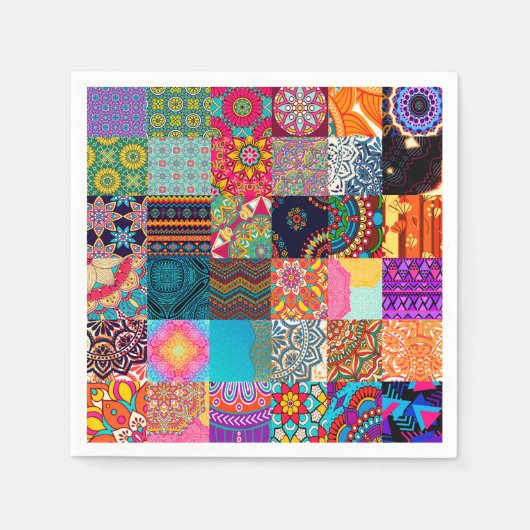 アフリカデザインナプキンス スタンダードカクテルナプキン (正面)