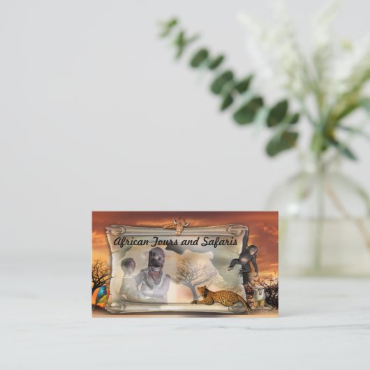 アフリカデザイン名刺 名刺 (スタンド正面)