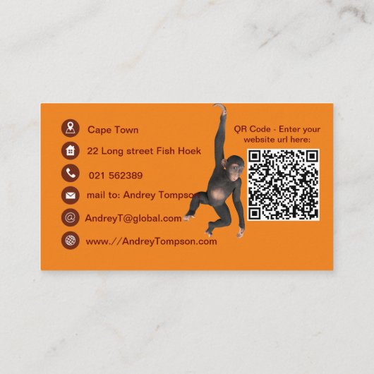 アフリカデザイン名刺 名刺 (裏面)