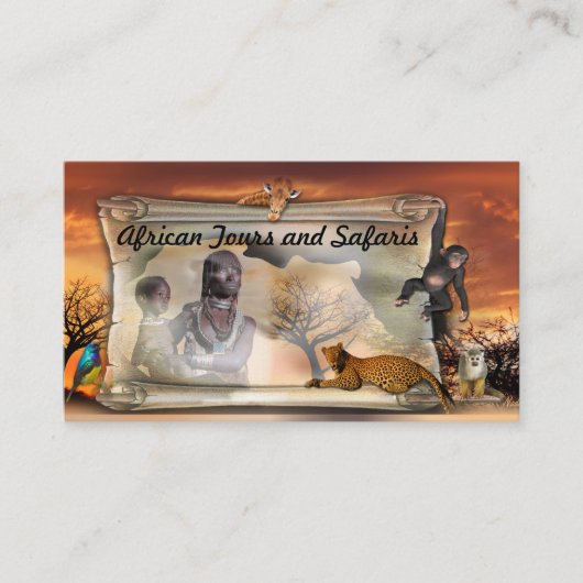 アフリカデザイン名刺 名刺 (正面)