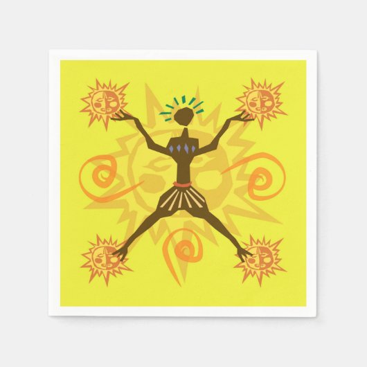 アフリカデザイン スタンダードカクテルナプキン (正面)