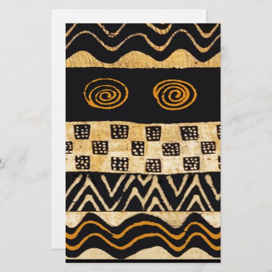 アフリカトリバルシャーマンデザイン 便箋 (正面/裏面)