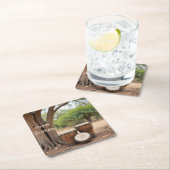 アフリカドラム スクエアペーパーコースター (インサイチュ)